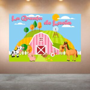 Cumpleaños Mi Granja Rosa
