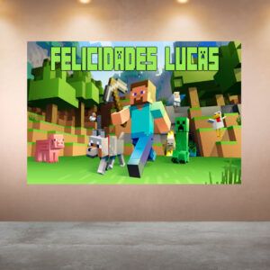Cumpleanos Minecraft Verde