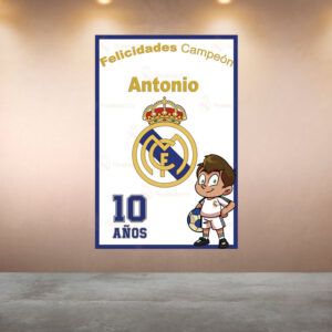 Cumpleaños Real Madrid Futbol Vertical