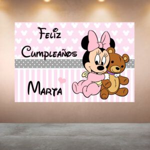 Cumpleanos Minnie Bebé Rosa