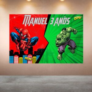 Cumpleaños Spiderman Hulk Comic