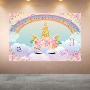 Cumpleanos Unicornio Arcoiris