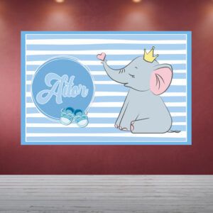 Decoración Baby Shower Elefante Azul