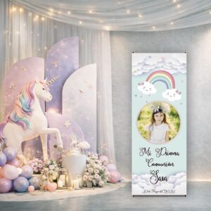 Cartel Bienvenida Comunión Arcoiris