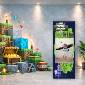 Cartel Bienvenida Comunión Fortnite