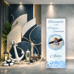 Cartel Bienvenida comunión Marinero