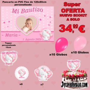 Decoración Bautizo Corazón Ecokit