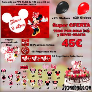 Cumpleaños Minnie Rojo KIT