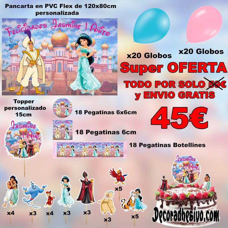 Cumpleaños Princesa Jasmine KIT