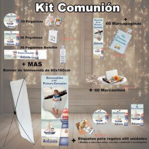 Kit Decoración Comunión Niño Marinero Faro