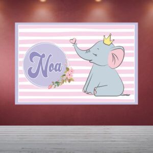 Decoración Baby Shower Elefante Rosa